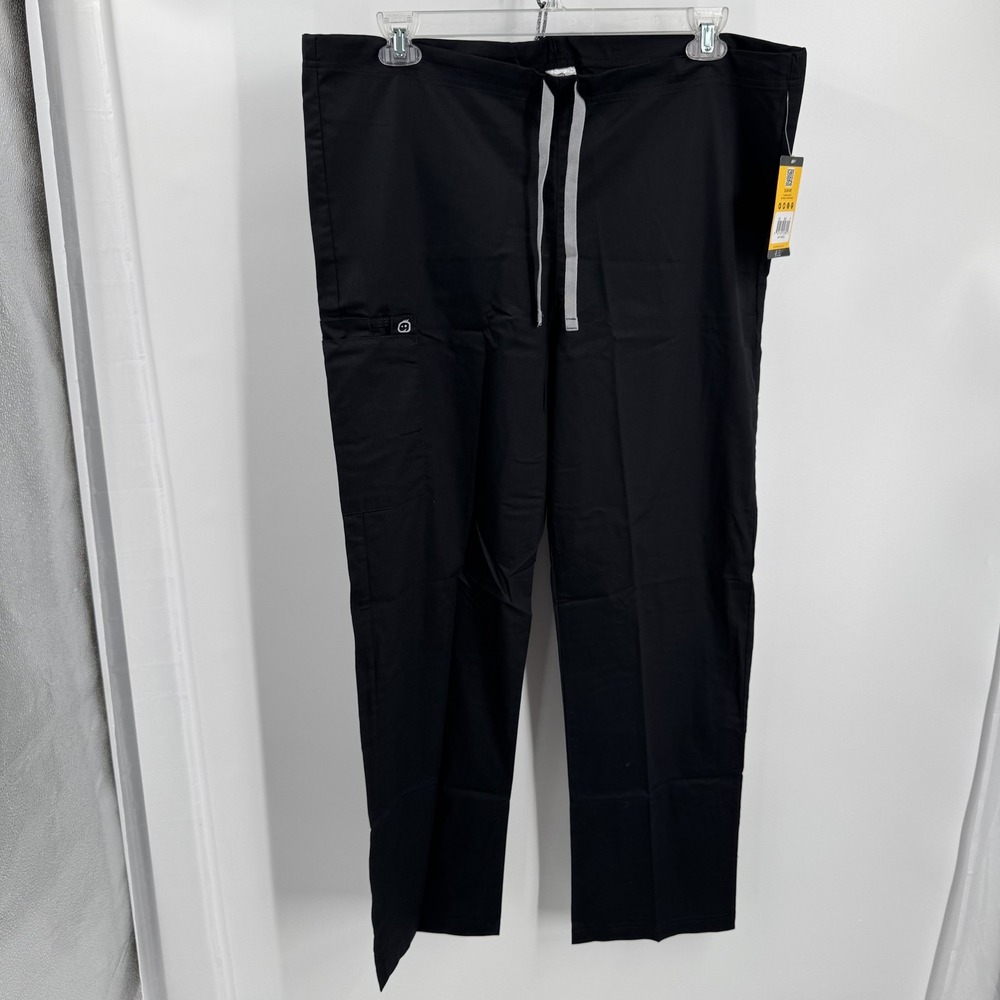 Wonder‎ Wink WonderWORK Scrub Pant Men M Black Classic Fit Nursing Health